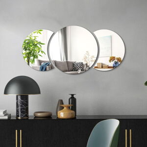 Samolepka na stenu 26x26 cm Half-moon Mirror - Ambiance