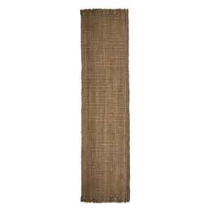 Hnedý jutový behúň Flair Rugs Jute, 60 x 230 cm