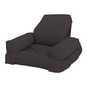 Tmavosivé rozkladacie detské kreslo Karup Design Mini Hippo Dark Grey