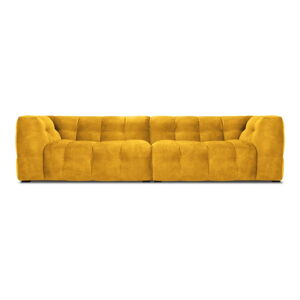 Žltá zamatová pohovka Windsor & Co Sofas Vesta, 280 cm