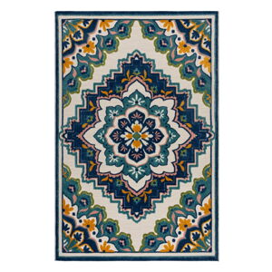 Modrý vonkajší koberec 160x230 cm Beach Floral – Flair Rugs