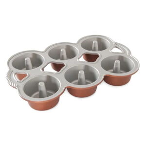 Forma na 6 mini anjelských tortičiek v medenej farbe Nordic Ware Angel, 1,4 l