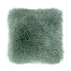 Zelený vankúš Tiseco Home Studio Sheepskin, 45 × 45 cm