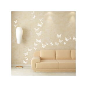 Sada 26 samolepiek Chic Butterflies White