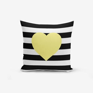 Obliečka na vaknúš s prímesou bavlny Minimalist Cushion Covers Striped Yellow, 45 × 45 cm