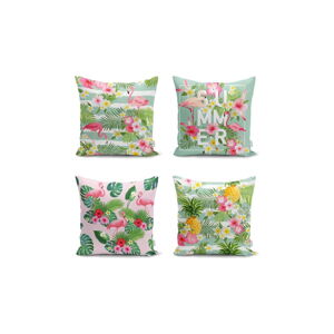 Sada 4 obliečok na vankúše Minimalist Cushion Covers Naturia, 45 x 45 cm