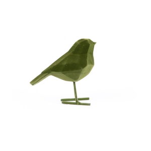 Tmavozelená dekoratívna figúrka PT LIVING Bird, výška 13,5 cm