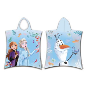 Modré froté detské pončo Frozen 2 – Jerry Fabrics