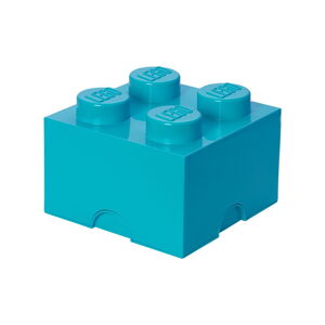 Azúrovomodrý úložný box štvorec LEGO®