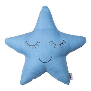 Modrý detský vankúšik s prímesou bavlny Mike & Co. NEW YORK Pillow Toy Star, 35 x 35 cm