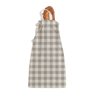 Látková taška na pečivo Really Nice Things Linen Bread Bag Grey Vichy