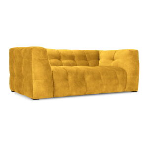 Žltá zamatová pohovka Windsor & Co Sofas Vesta, 208 cm