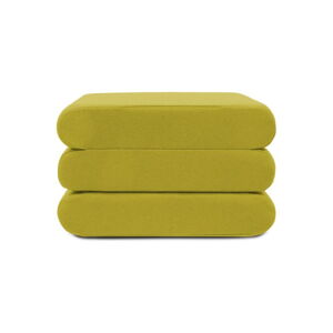 Žltý rozkladací puf Softline Bingo Felt Melange Yellow