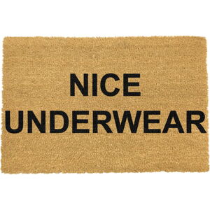 Rohožka z prírodného kokosového vlákna Artsy Doormats Nice Underwear, 40 x 60 cm