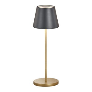 Čierna/v zlatej farbe LED stolová lampa s kovovým tienidlom (výška  34 cm) Cosenza – Fischer & Honsel