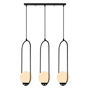 Čierne závesné svietidlo Squid Lighting Arch, výška 146 cm