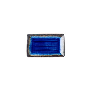 Modrý keramický servírovací tanier MIJ Cobalt, 21 x 13 cm