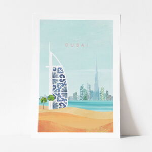 Plagát Travelposter Dubai, A3