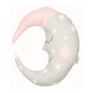 Béžovo-ružový detský vankúšik s prímesou bavlny Mike & Co. NEW YORK Pillow Toy Moon, 30 x 33 cm