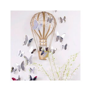 Sada 12 samolepiek s 3D efektom Ambiance Mirror Butterflies