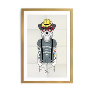 Obraz Little Nice Things Hipster Dog, 65 x 45 cm