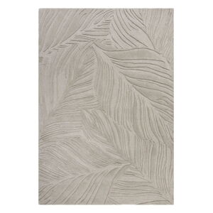 Sivý vlnený koberec Flair Rugs Lino Leaf, 160 x 230 cm