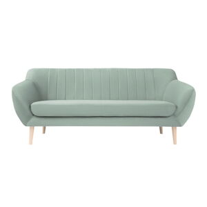 Mentolovozelená zamatová pohovka Mazzini Sofas Sardaigne, 188 cm