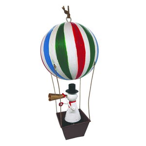 Závesná vianočná dekorácia Snowman in Airballoon - G-Bork