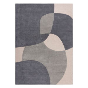 Sivý vlnený koberec Flair Rugs Glow, 120 x 170 cm