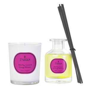 Darčeková súprava sviečky a difúzora Parks Candles London Vintage Aromatherapy, vôňa divokej figy