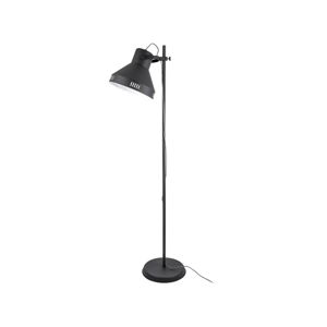 Čierna stojacia lampa Leitmotiv Tuned Iron, výška 180 cm