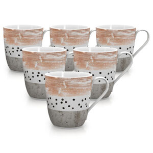 Mäser Sada porcelánových hrnčekov STRIPES and DOTS 290 ml, 6 ks