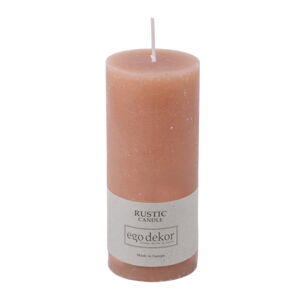 Púdrovoružová sviečka Rustic candles by Ego dekor Rust, doba horenia 58 h