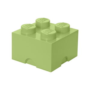 Svetlozelený úložný box štvorec LEGO®