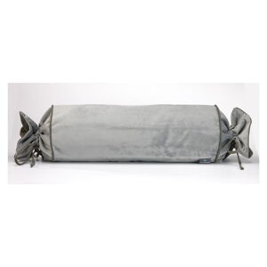 Sivá obliečka na vankúš WeLoveBeds Silver Candy, Ø 20 × 58 cm