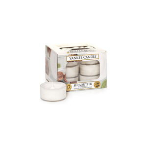 Súprava 12 vonných sviečok Yankee Candle Shea Butter, doba horenia 4 h