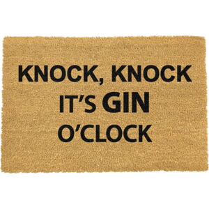 Rohožka z prírodného kokosového vlákna Artsy Doormats Gin O'Clock, 40 x 60 cm