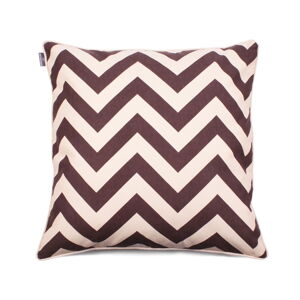 Béžovo-hnedá obliečka na vankúš WeLoveBeds Zig Zag Brown, 50 x 50 cm