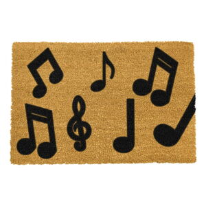 Rohožka z prírodného kokosového vlákna Artsy Doormats Music Notes, 40 x 60 cm