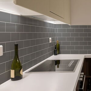 Súprava samolepiek na kachličky 30 ks 20x10 cm Subway Tiles Grey - Ambiance