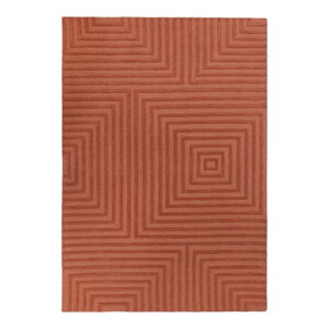 Oranžový vlnený koberec Flair Rugs Estela, 160 x 230 cm