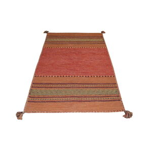 Oranžový bavlnený koberec Webtappeti Antique Kilim, 120 x 180 cm