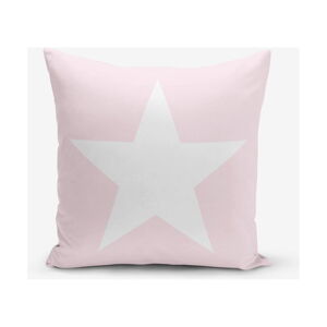 Obliečka na vankúš s prímesou bavlny Minimalist Cushion Covers Star Pink, 45 × 45 cm