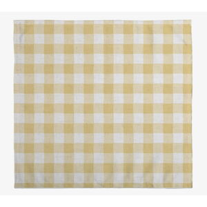 Sada 4 látkových obrúskov s prímesou ľanu Really Nice Things Beige Vichy, 43 x 43 cm