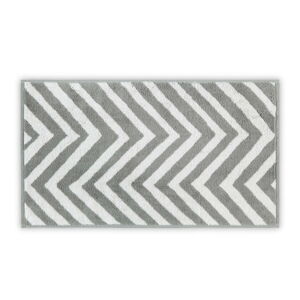 Biely/sivý bavlnený uterák 33x33 cm Chevron – Foutastic