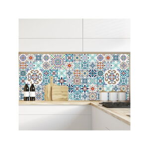 Sada 60 nástenných samolepiek Ambiance Tiles Azulejos Antibes, 10 × 10 cm