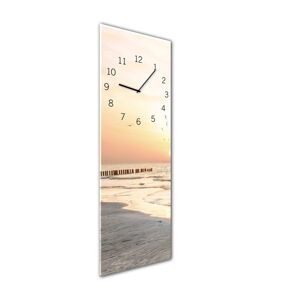 Nástenné hodiny Styler Glassclock Beach, 20 × 60 cm