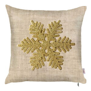 Vianočná obliečka na vankúš Mike & Co. NEW YORK Honey Snowflake, 43 × 43 cm