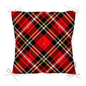 Sedák na stoličku Minimalist Cushion Covers Flannel Red Black, 40 x 40 cm