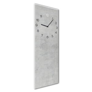 Nástenné hodiny Styler Glassclock Concrete, 20 × 60 cm